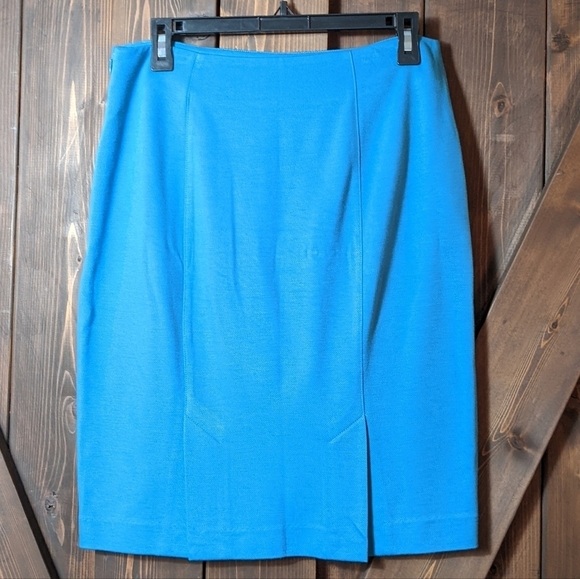 CAbi Turquoise Sigourney Pencil Skirt with front pockets  Size 4 - Picture 4 of 5